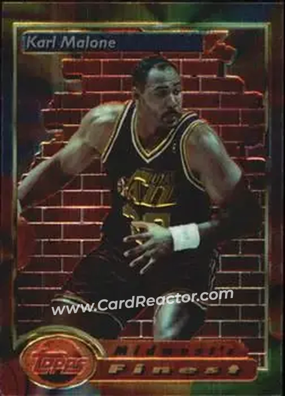 1993-94 Finest #112 - Karl Malone - Utah Jazz - Front