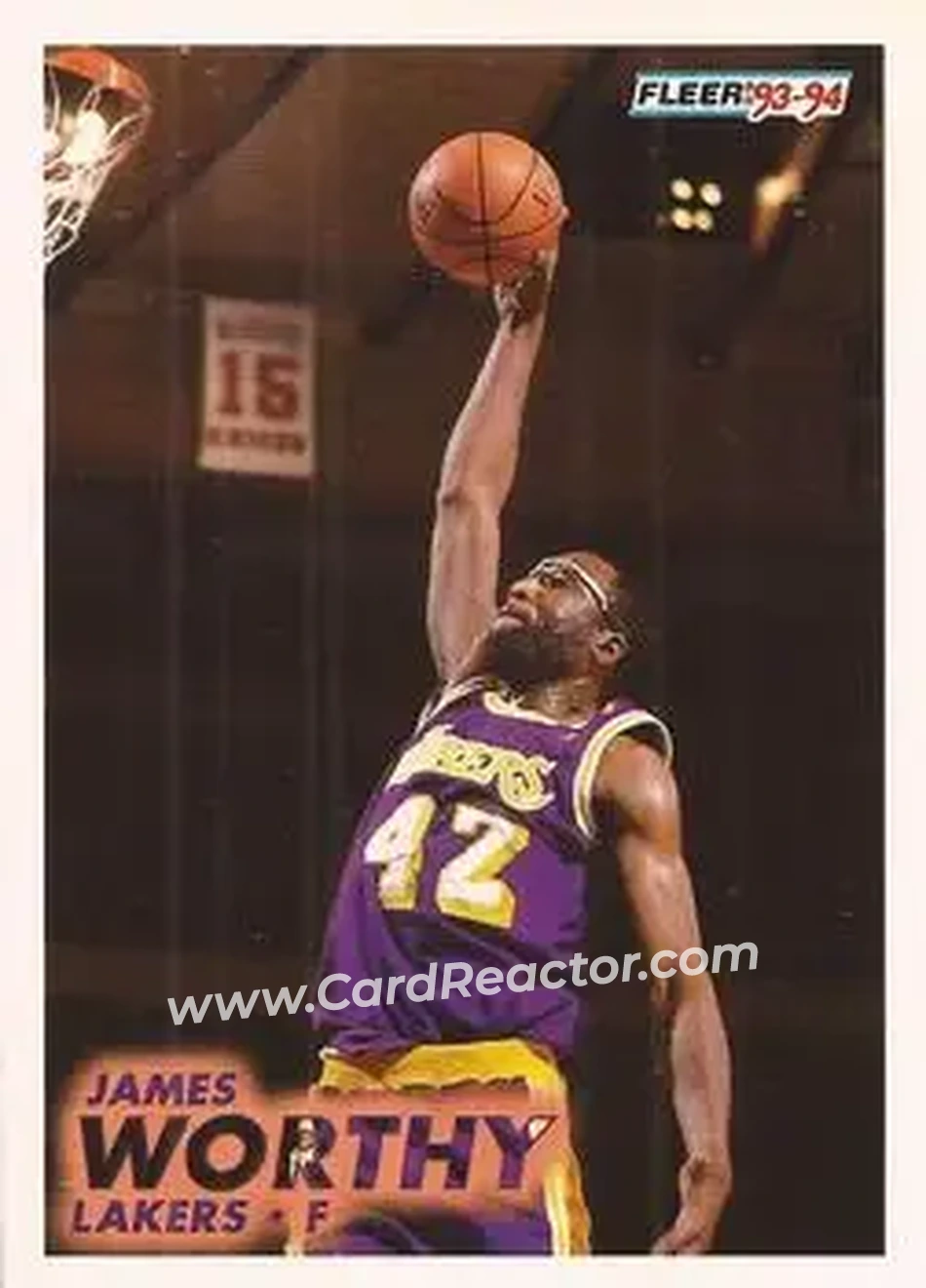 1993-94 Fleer #105 - James Worthy - Los Angeles Lakers - Front 1993-94 Fleer #105 - James Worthy - Los Angeles Lakers - Front