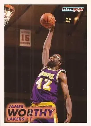 1993-94 Fleer #105 - James Worthy - Los Angeles Lakers