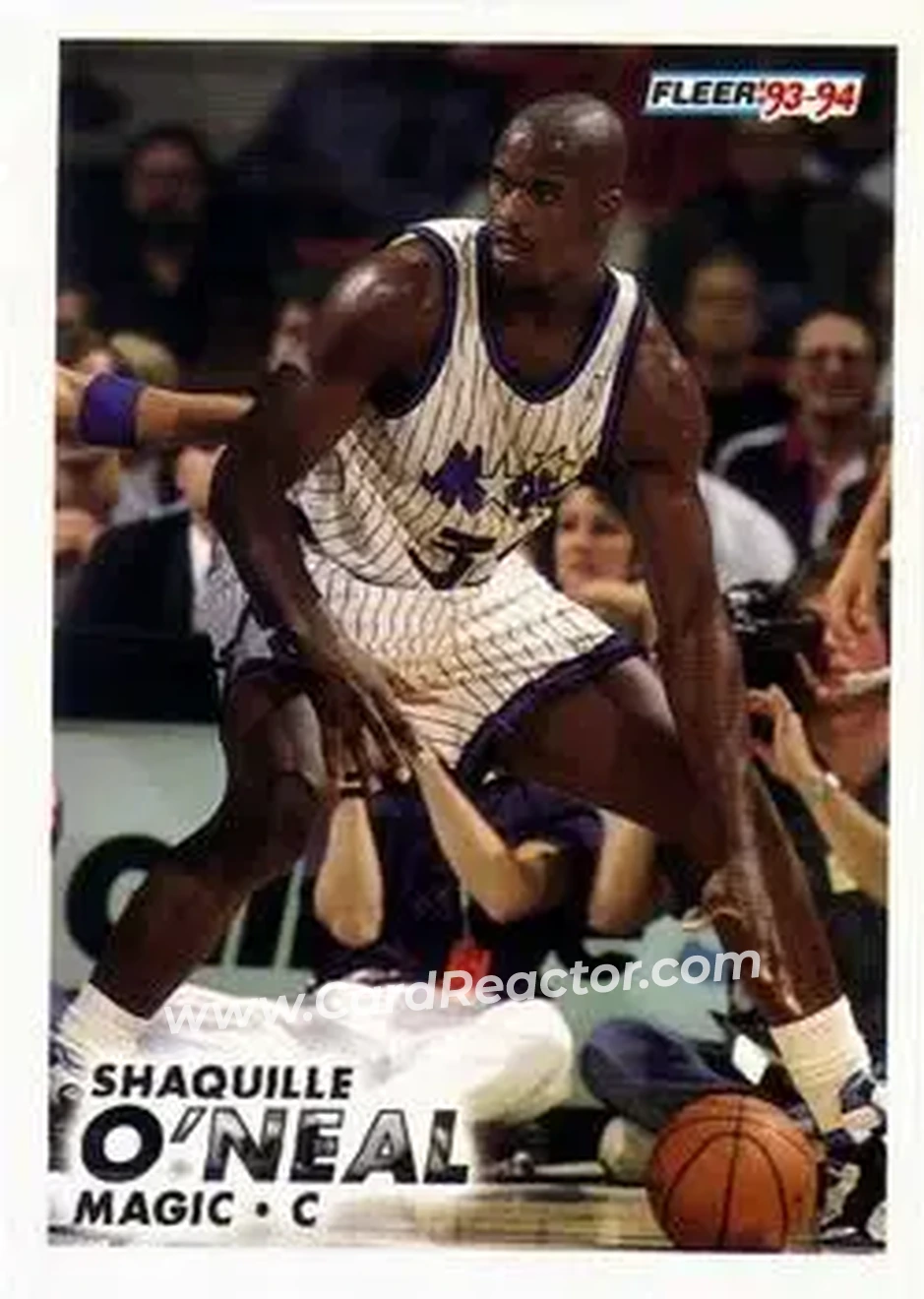 1993-94 Fleer #149 - Shaquille O'Neal - Orlando Magic - Front 1993-94 Fleer #149 - Shaquille O'Neal - Orlando Magic - Front