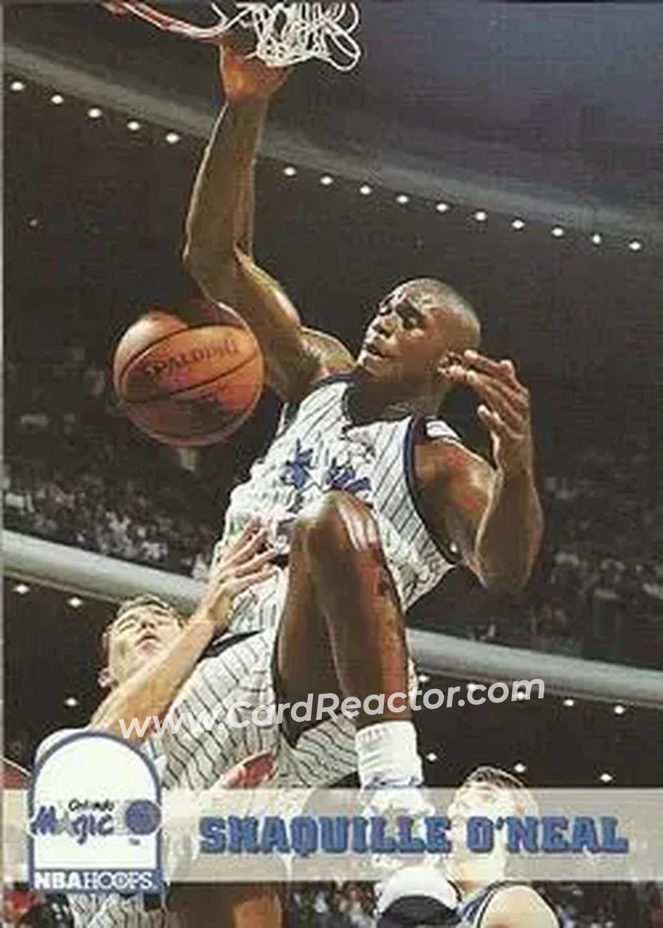 1993-94 Hoops #155 - Shaquille O'Neal - Orlando Magic - Front 1993-94 Hoops #155 - Shaquille O'Neal - Orlando Magic - Front