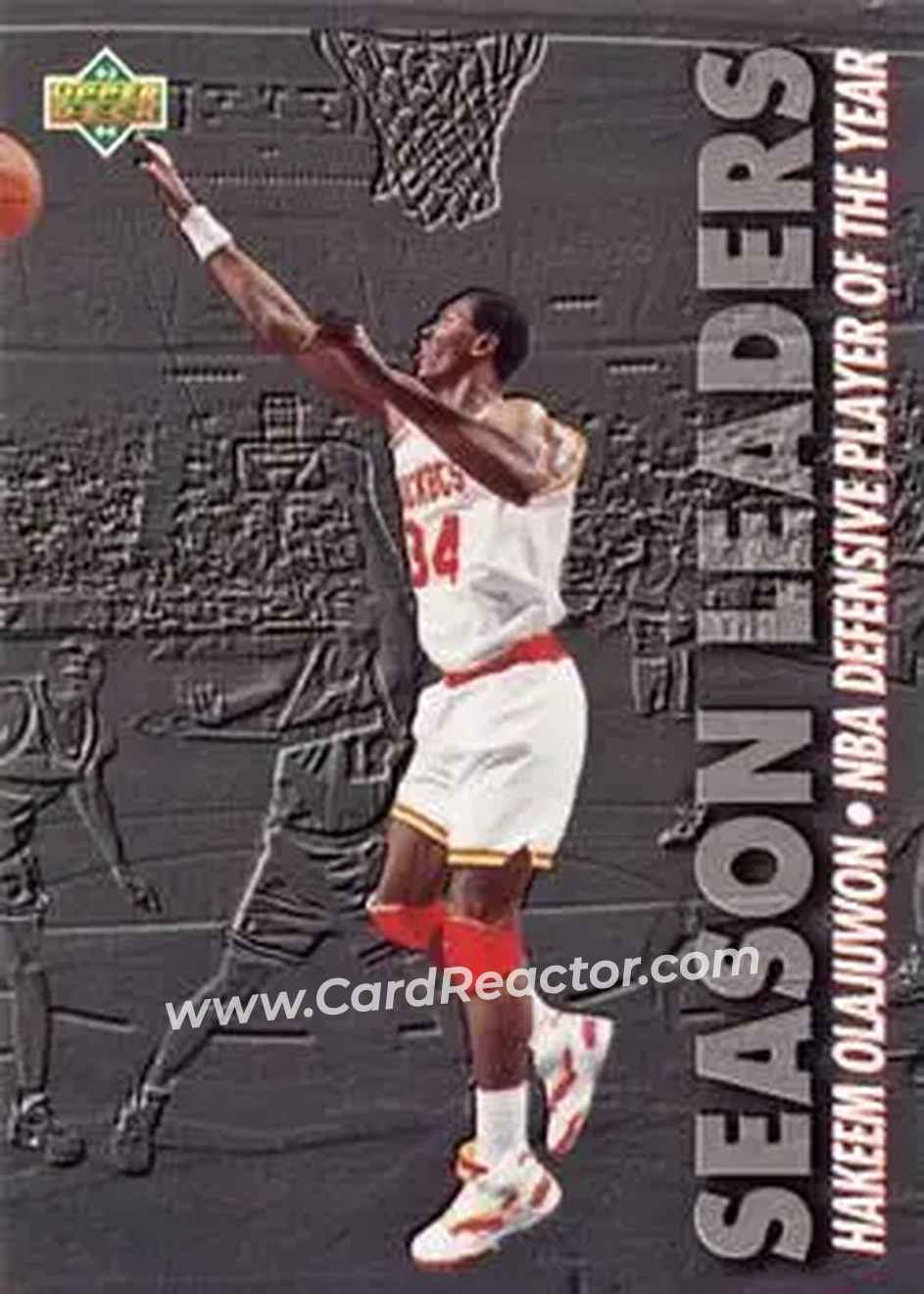 1993-94 Upper Deck #176 - Hakeem Olajuwon - Houston Rockets - Front