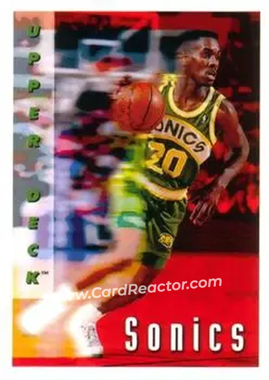 1992-93 Upper Deck #374 - Card #374 - Seattle SuperSonics - Front
