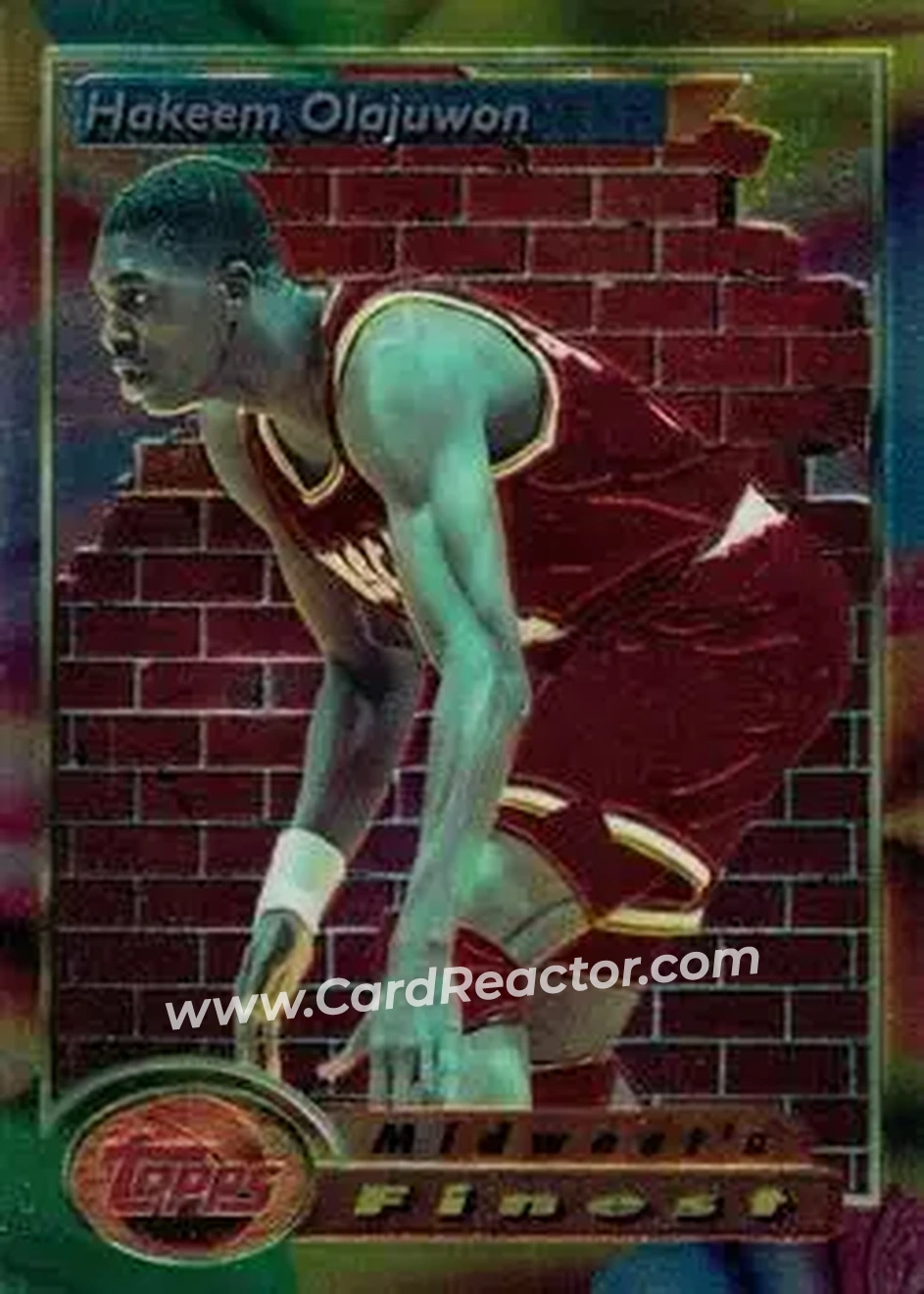 1993-94 Finest #115 - Hakeem Olajuwon - Houston Rockets - Front