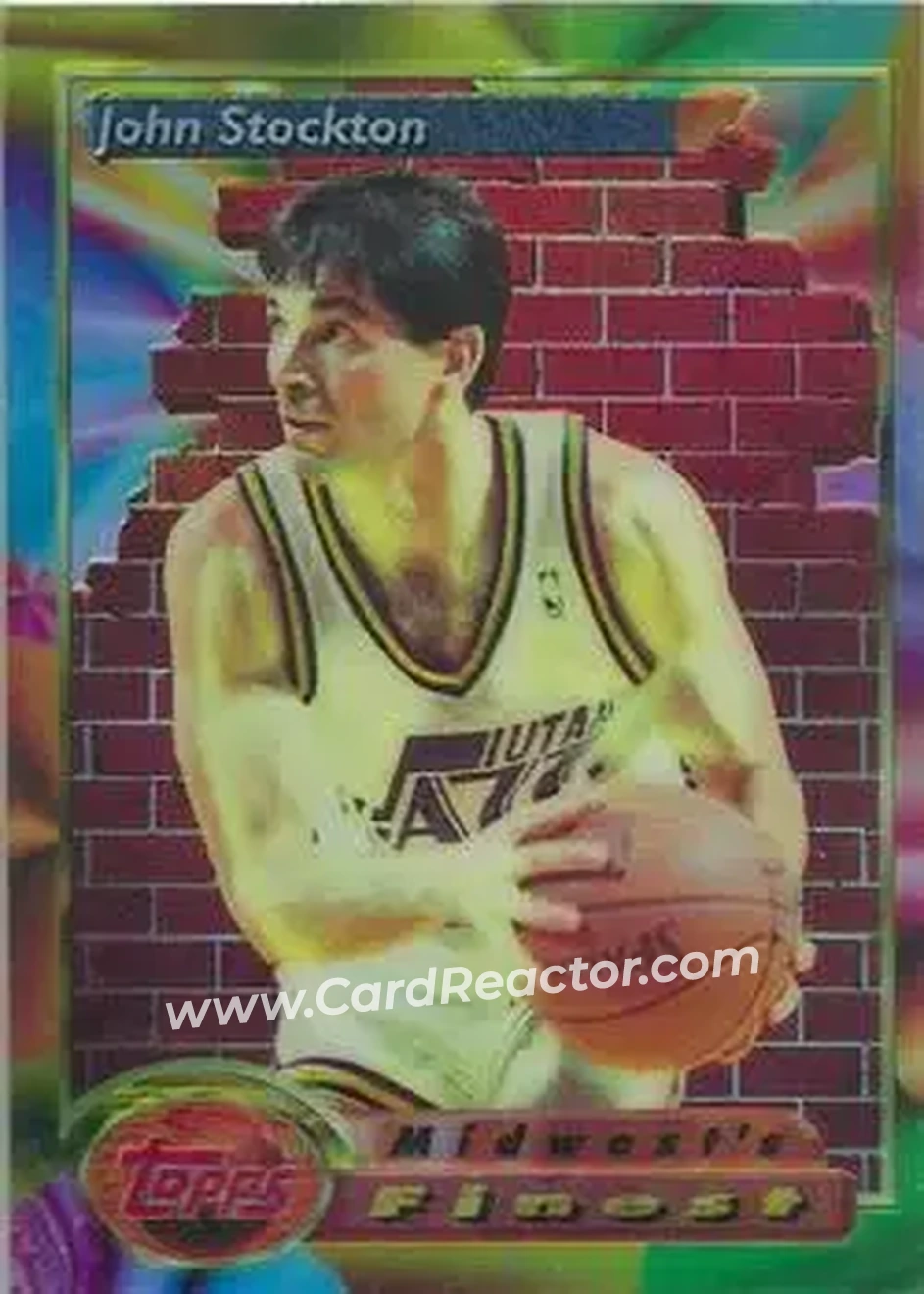 1993-94 Finest #117 - John Stockton - Utah Jazz - Front