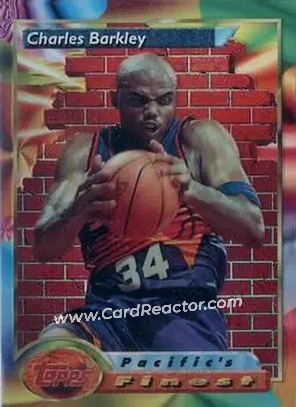 1993-94 Finest #125 - Charles Barkley - Phoenix Suns - Front 1993-94 Finest #125 - Charles Barkley - Phoenix Suns - Front