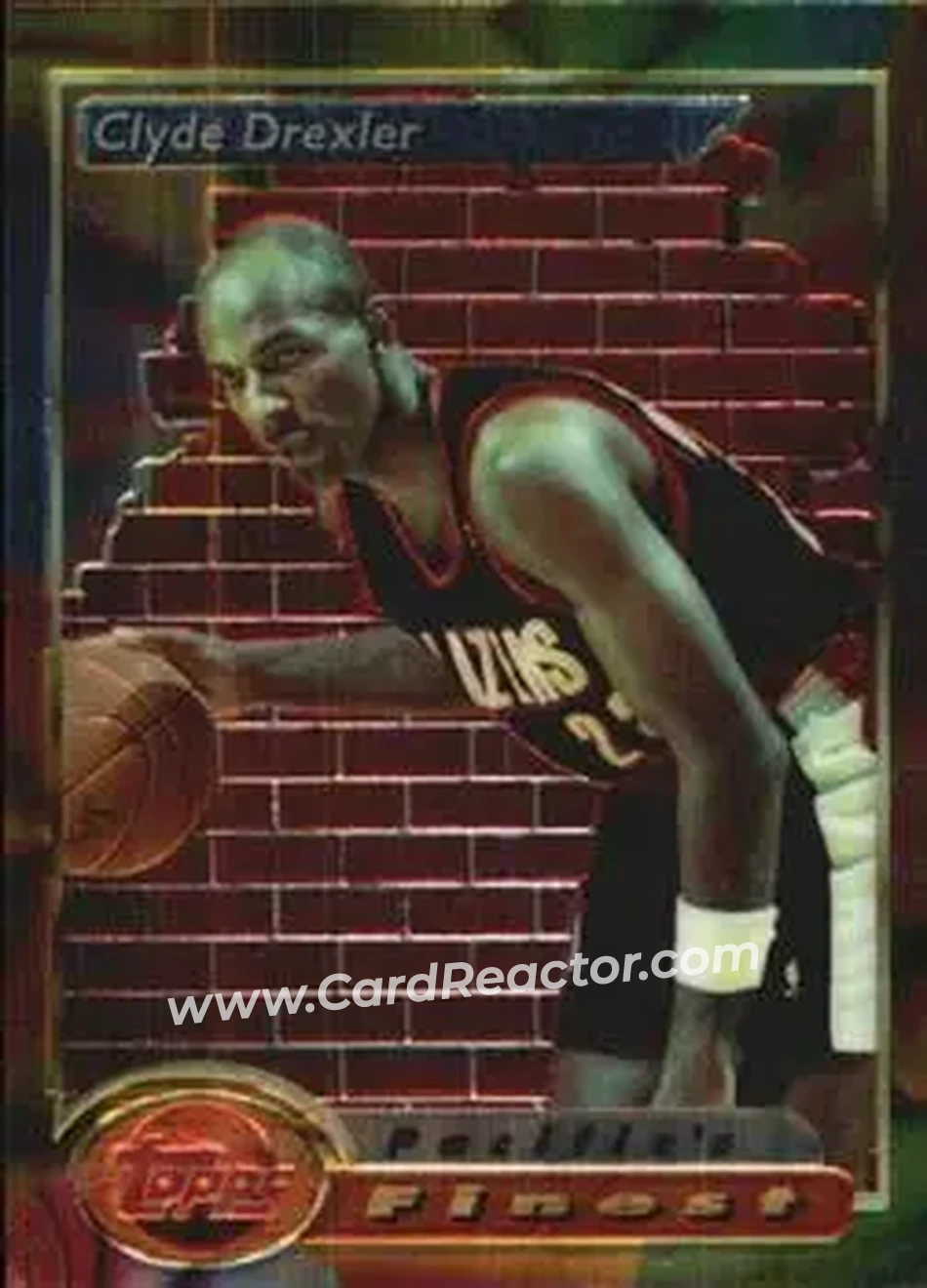 1993-94 Finest #129 - Clyde Drexler - Portland Trail Blazers - Front