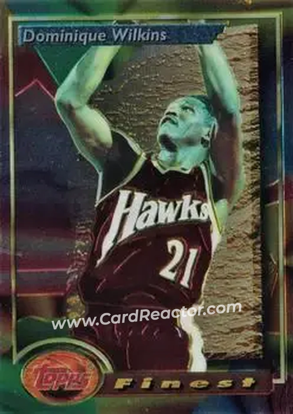 1993-94 Finest #163 - Dominique Wilkins - Atlanta Hawks - Front