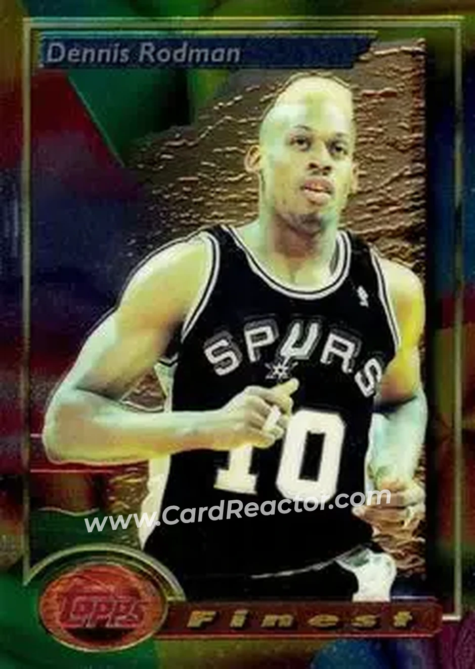 1993-94 Finest #173 - Dennis Rodman - San Antonio Spurs - Front 1993-94 Finest #173 - Dennis Rodman - San Antonio Spurs - Front