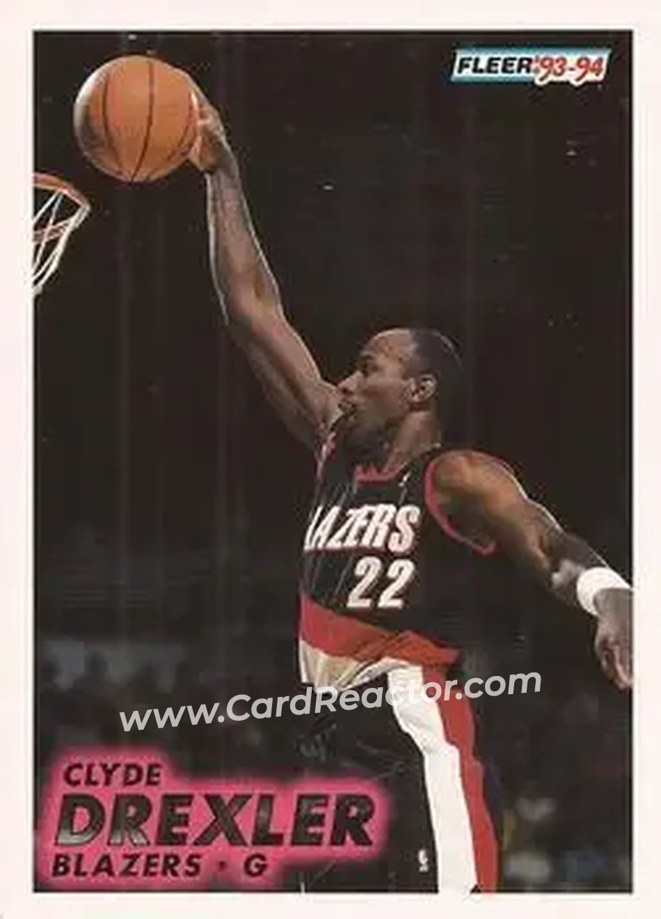 1993-94 Fleer #173 - Clyde Drexler - Portland Trail Blazers - Front