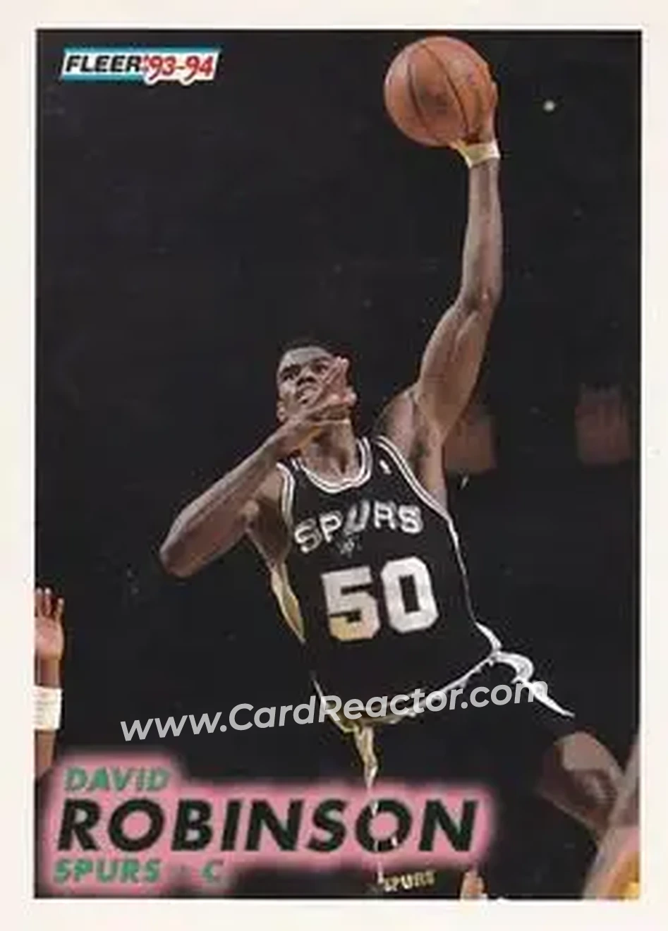 1993-94 Fleer #196 - David Robinson - San Antonio Spurs - Front