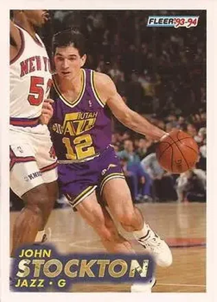 1993-94 Fleer #212 - John Stockton - Utah Jazz 1993-94 Fleer #212 - John Stockton - Utah Jazz
