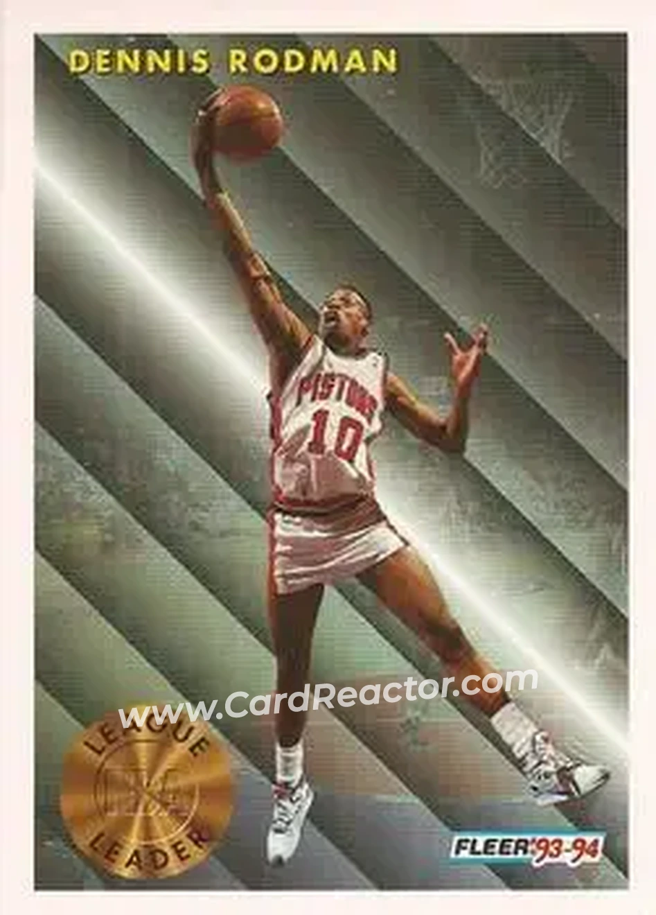 1993-94 Fleer #227 - Dennis Rodman - Detroit Pistons - Front 1993-94 Fleer #227 - Dennis Rodman - Detroit Pistons - Front