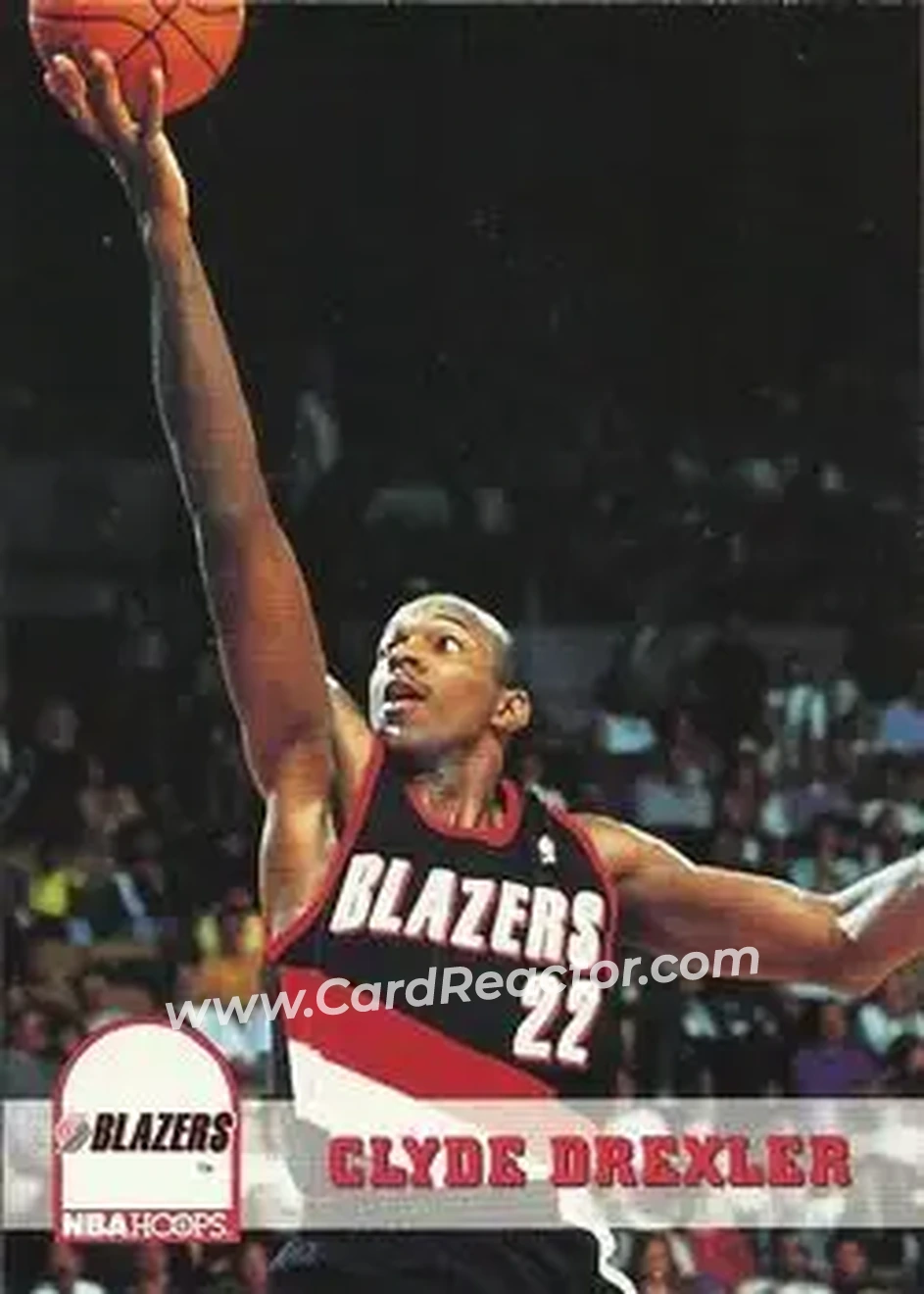 1993-94 Hoops #176 - Clyde Drexler - Portland Trail Blazers - Front
