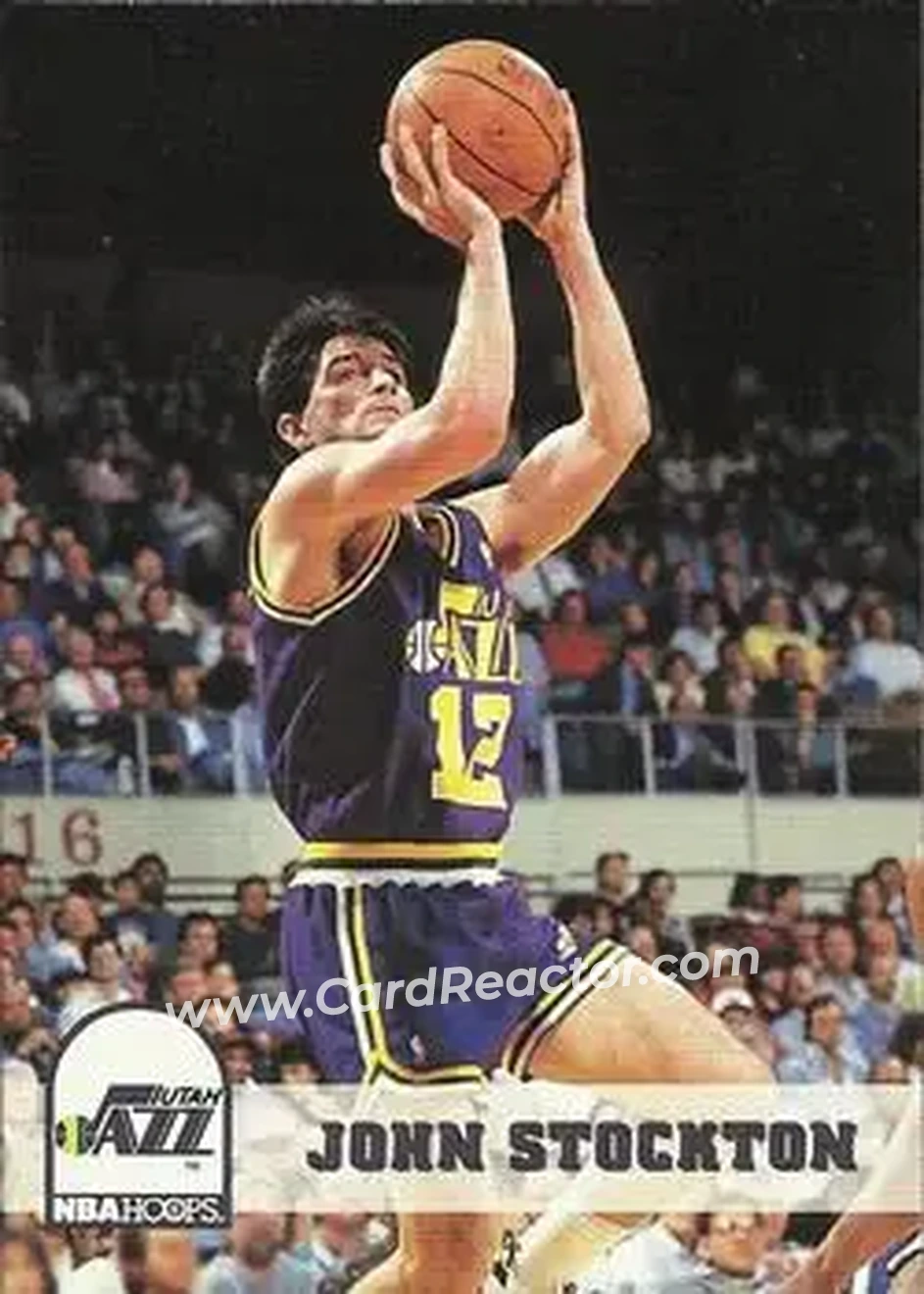 1993-94 Hoops #219 - John Stockton - Utah Jazz - Front