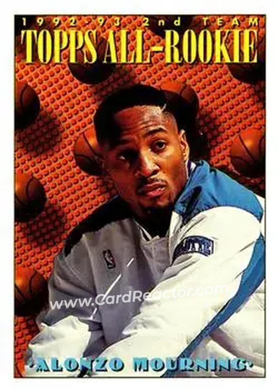 1993-94 Topps #177 - Alonzo Mourning - Charlotte Hornets - Front