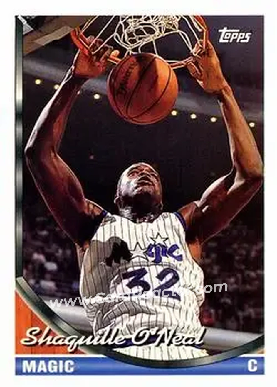 1993-94 Topps #181 - Shaquille O'Neal - Orlando Magic - Front 1993-94 Topps #181 - Shaquille O'Neal - Orlando Magic - Front