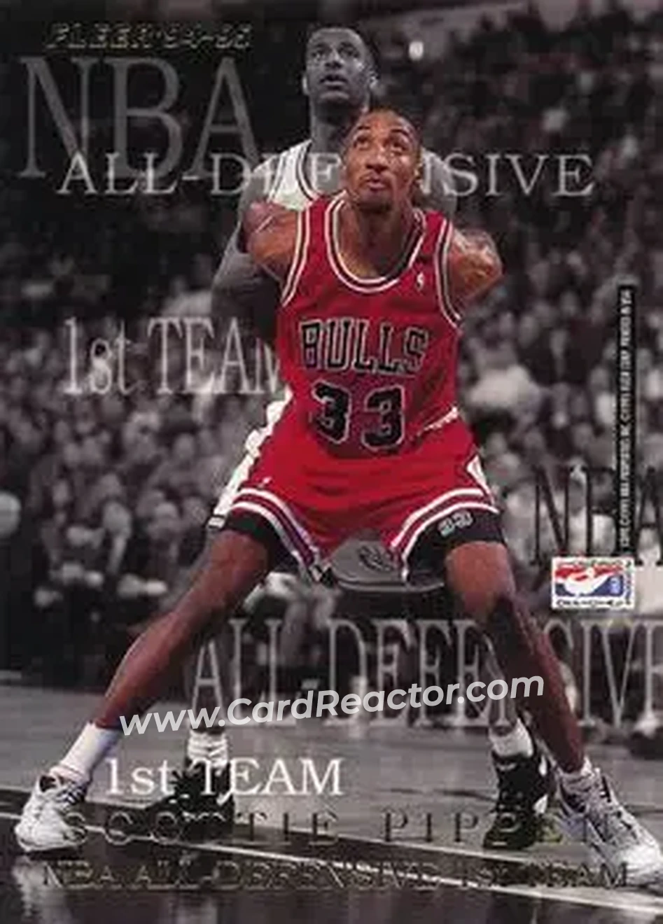 1994-95 Fleer European - NBA All-Defensive Team #NNO - Card #NNO - Front 1994-95 Fleer European - NBA All-Defensive Team #NNO - Card #NNO - Front
