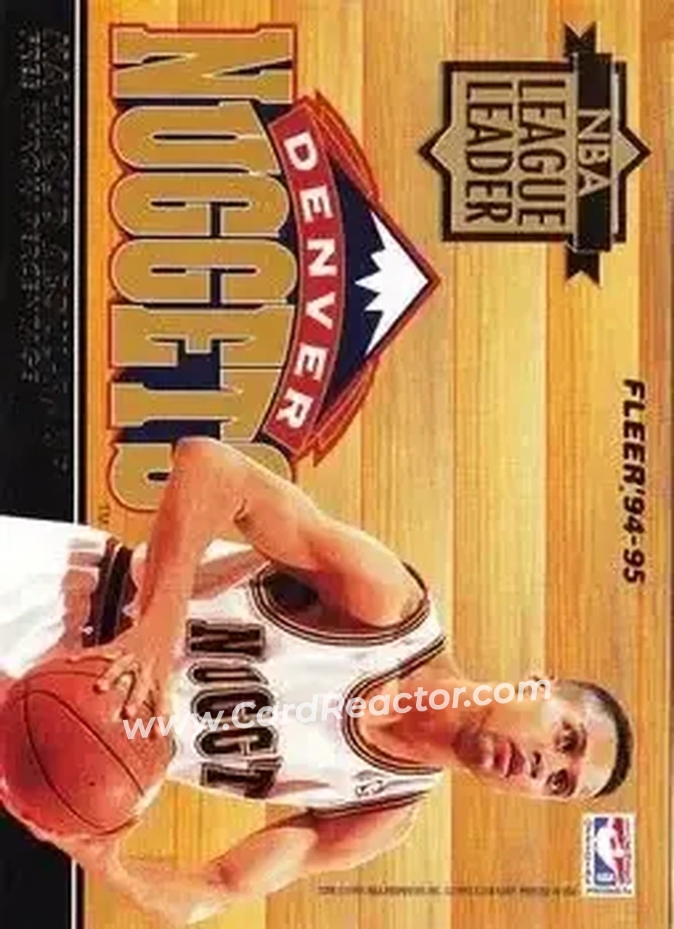 1994-95 Fleer European - NBA League Leaders #NNO - Card #NNO - Back 1994-95 Fleer European - NBA League Leaders #NNO - Card #NNO - Back
