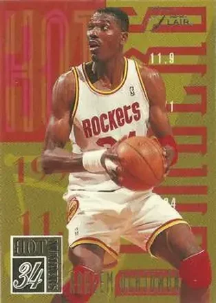 1994-95 Flair - Hot Numbers #11 - Hakeem Olajuwon - Houston Rockets