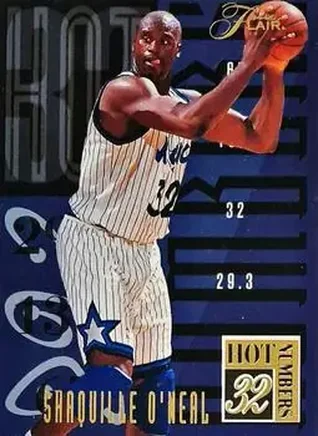 1994-95 Flair - Hot Numbers #12 - Shaquille O'Neal - Orlando Magic