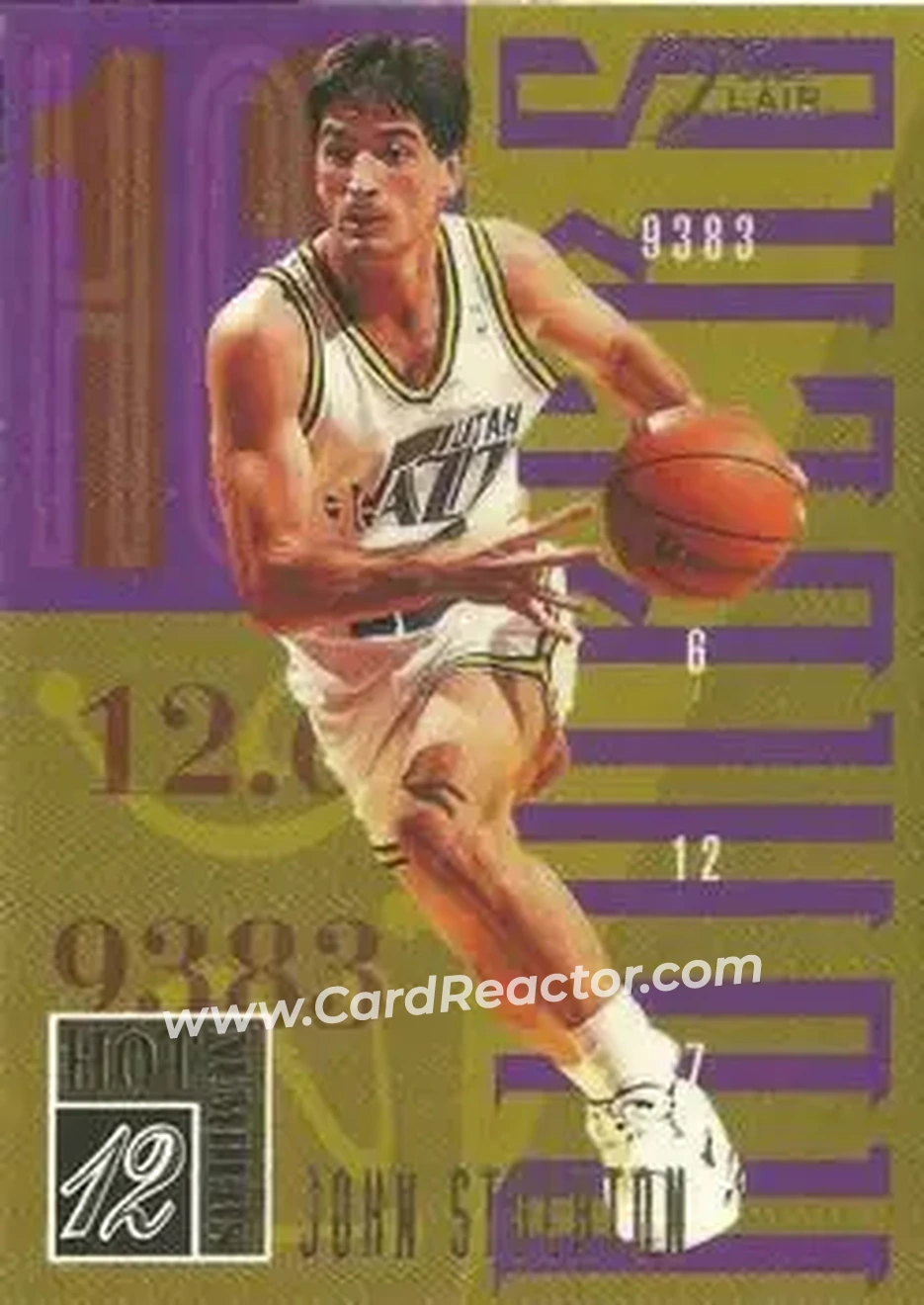 1994-95 Flair - Hot Numbers #18 - John Stockton - Utah Jazz - Front