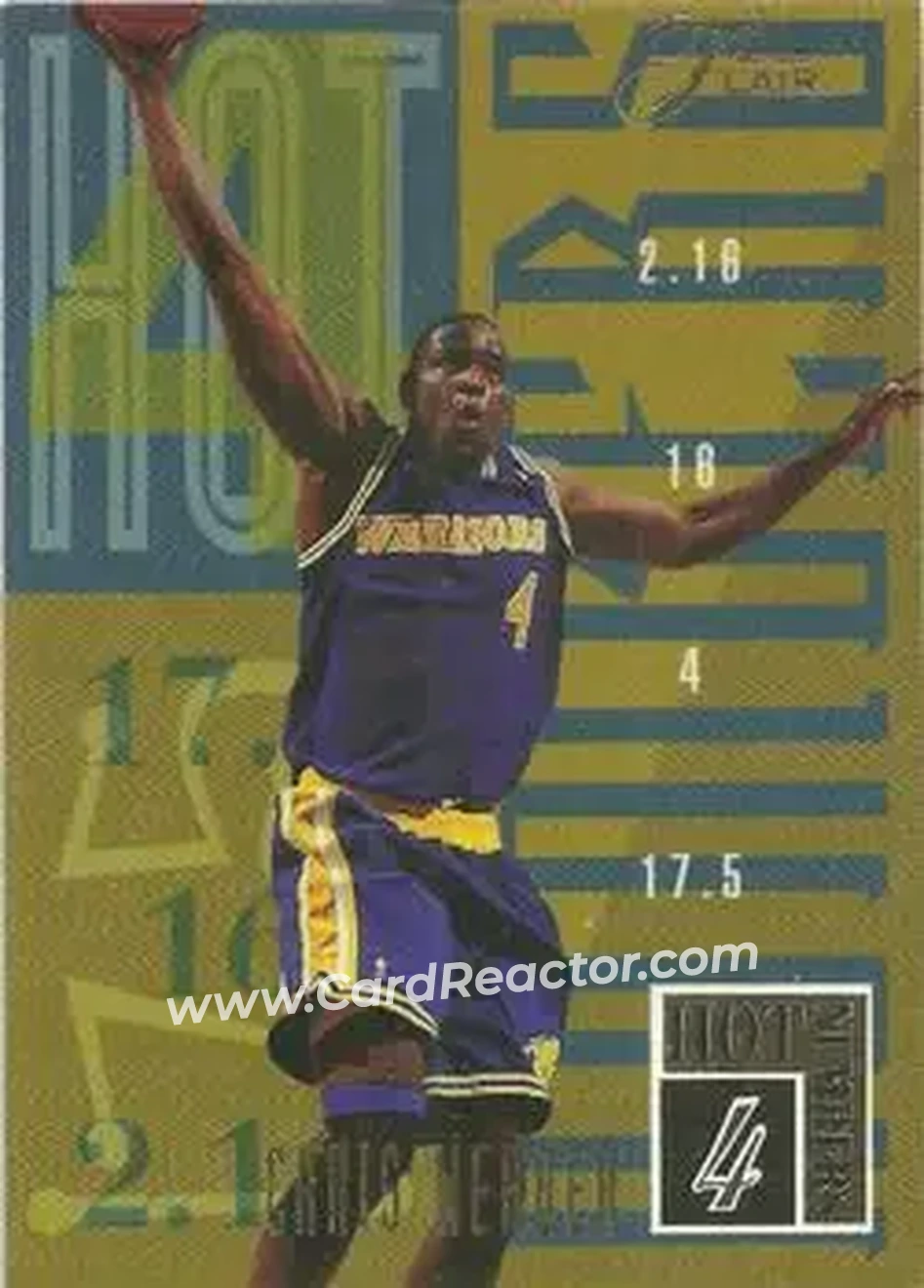 1994-95 Flair - Hot Numbers #20 - Chris Webber - Golden State Warriors - Front 1994-95 Flair - Hot Numbers #20 - Chris Webber - Golden State Warriors - Front