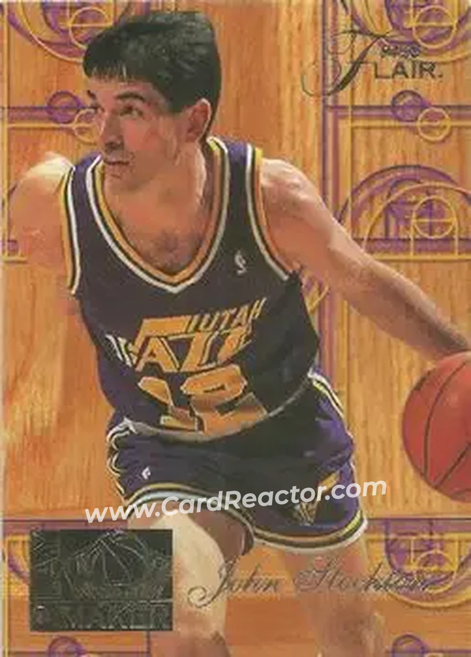 1994-95 Flair - Play Maker #9 - John Stockton - Utah Jazz - Front 1994-95 Flair - Play Maker #9 - John Stockton - Utah Jazz - Front