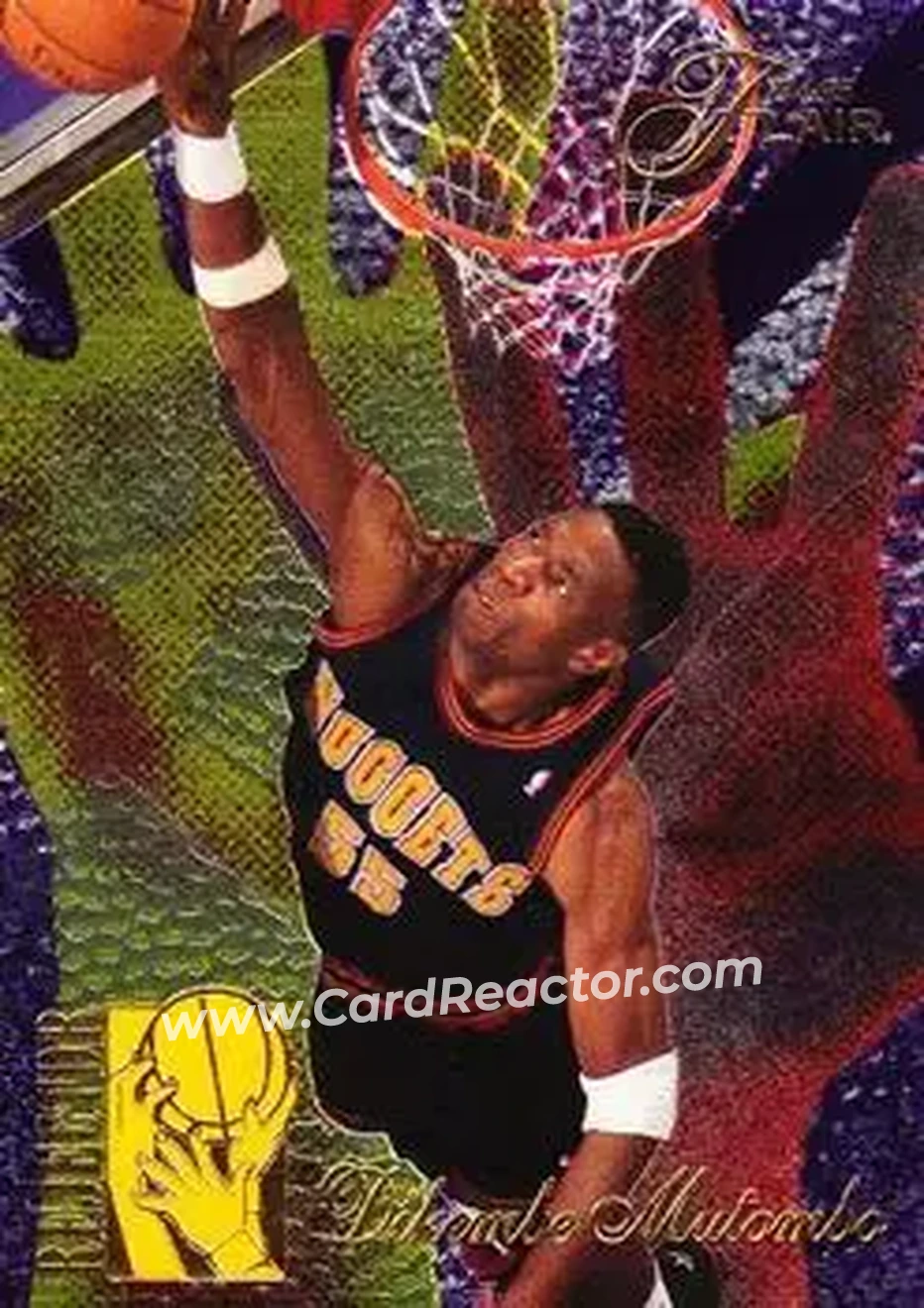 1994-95 Flair - Rejectors #3 - Dikembe Mutombo - Denver Nuggets - Front 1994-95 Flair - Rejectors #3 - Dikembe Mutombo - Denver Nuggets - Front