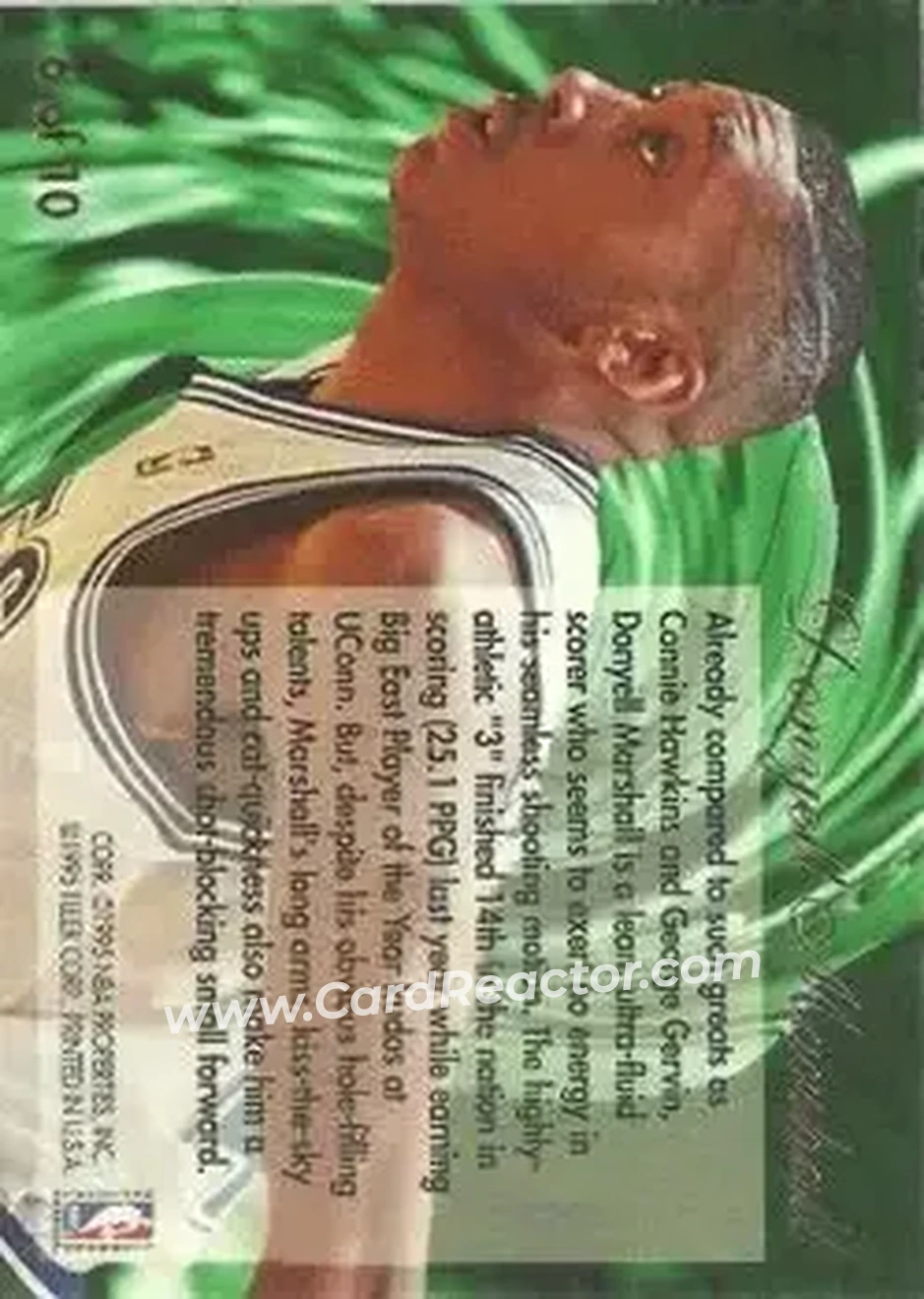 1994-95 Flair - Wave of the Future #6 - Donyell Marshall - Minnesota Timberwolves - Back 1994-95 Flair - Wave of the Future #6 - Donyell Marshall - Minnesota Timberwolves - Back