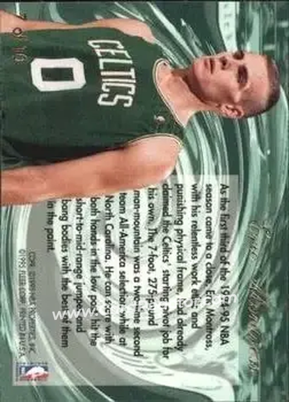 1994-95 Flair - Wave of the Future #7 - Eric Montross - Boston Celtics - Back 1994-95 Flair - Wave of the Future #7 - Eric Montross - Boston Celtics - Back
