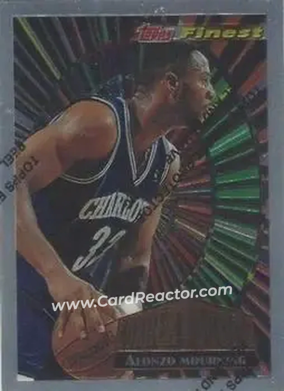 1994-95 Finest - Cornerstone #CS2 - Alonzo Mourning - Charlotte Hornets - Front