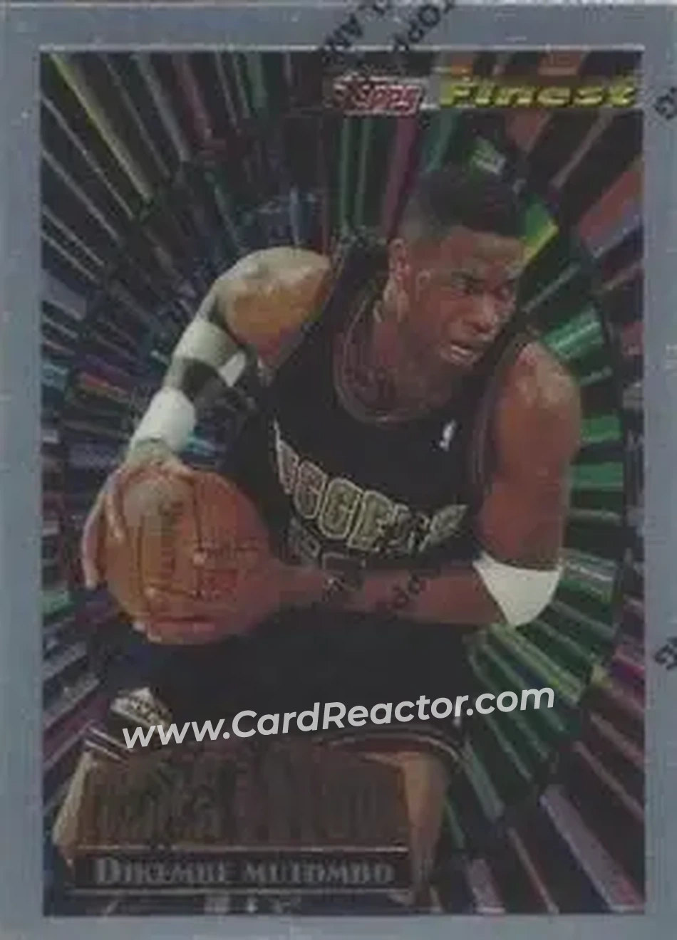 1994-95 Finest - Cornerstone #CS7 - Dikembe Mutombo - Denver Nuggets - Front