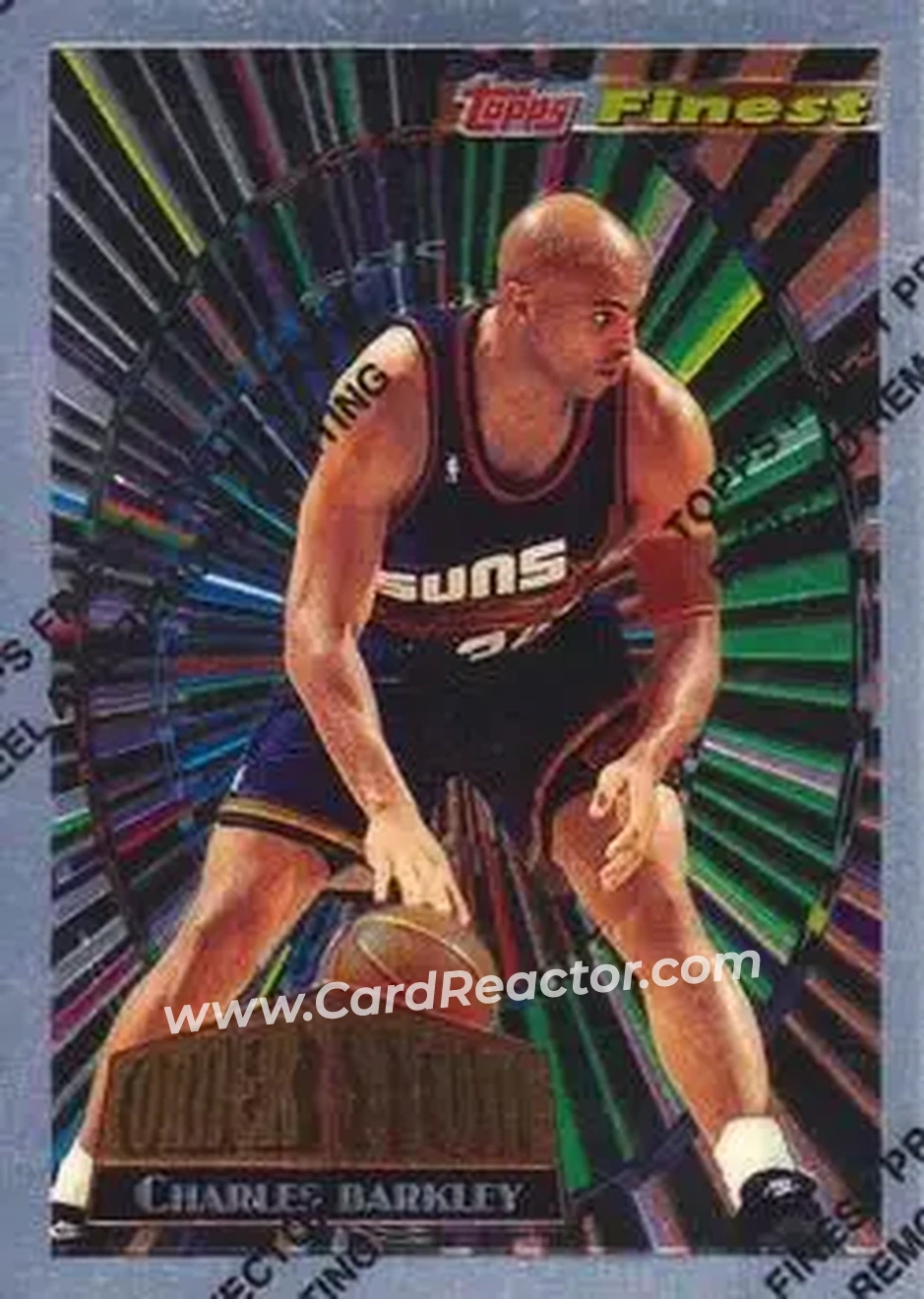 1994-95 Finest - Cornerstone #CS8 - Charles Barkley - Phoenix Suns - Front 1994-95 Finest - Cornerstone #CS8 - Charles Barkley - Phoenix Suns - Front