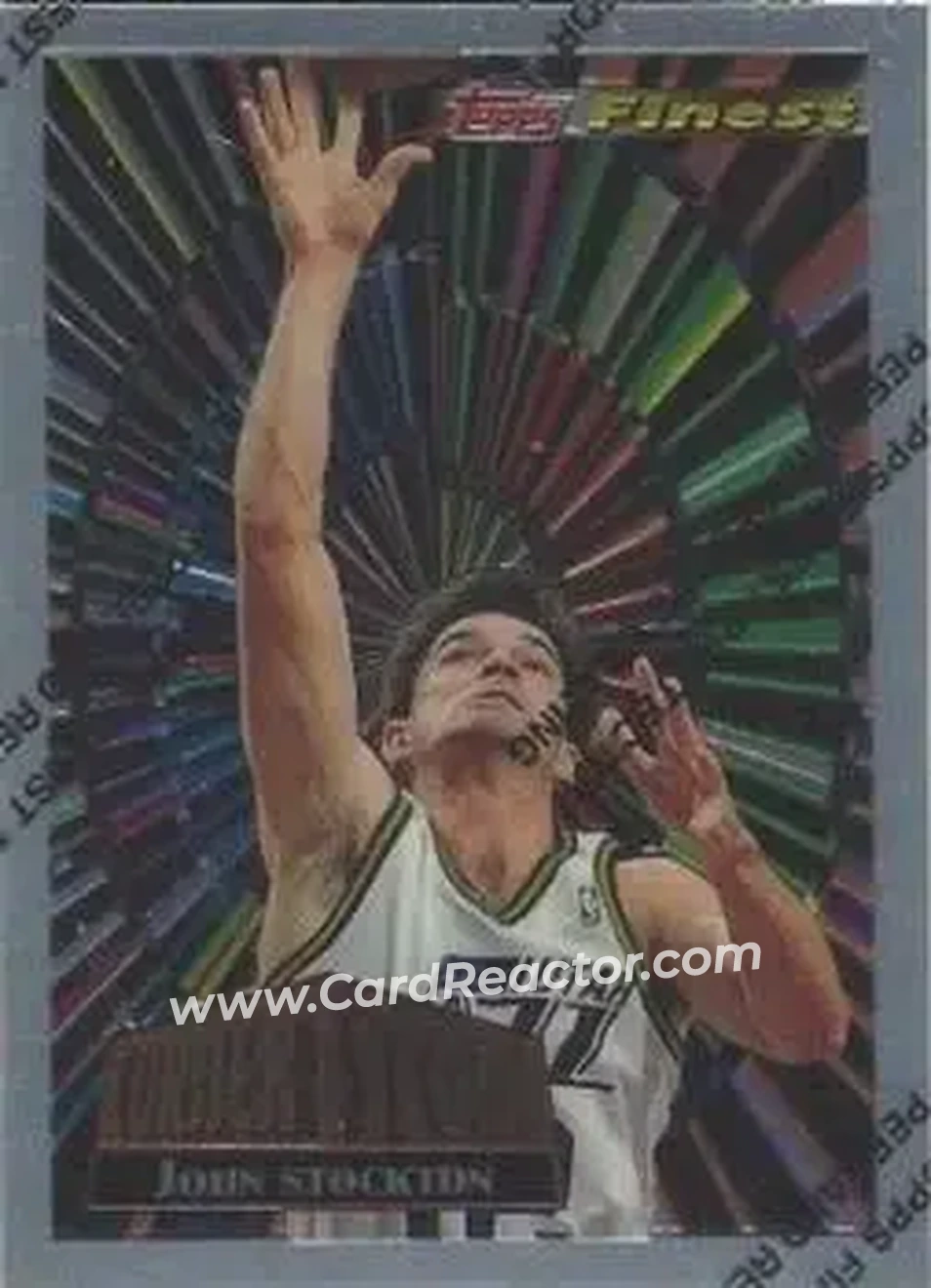 1994-95 Finest - Cornerstone #CS9 - John Stockton - Utah Jazz - Front 1994-95 Finest - Cornerstone #CS9 - John Stockton - Utah Jazz - Front