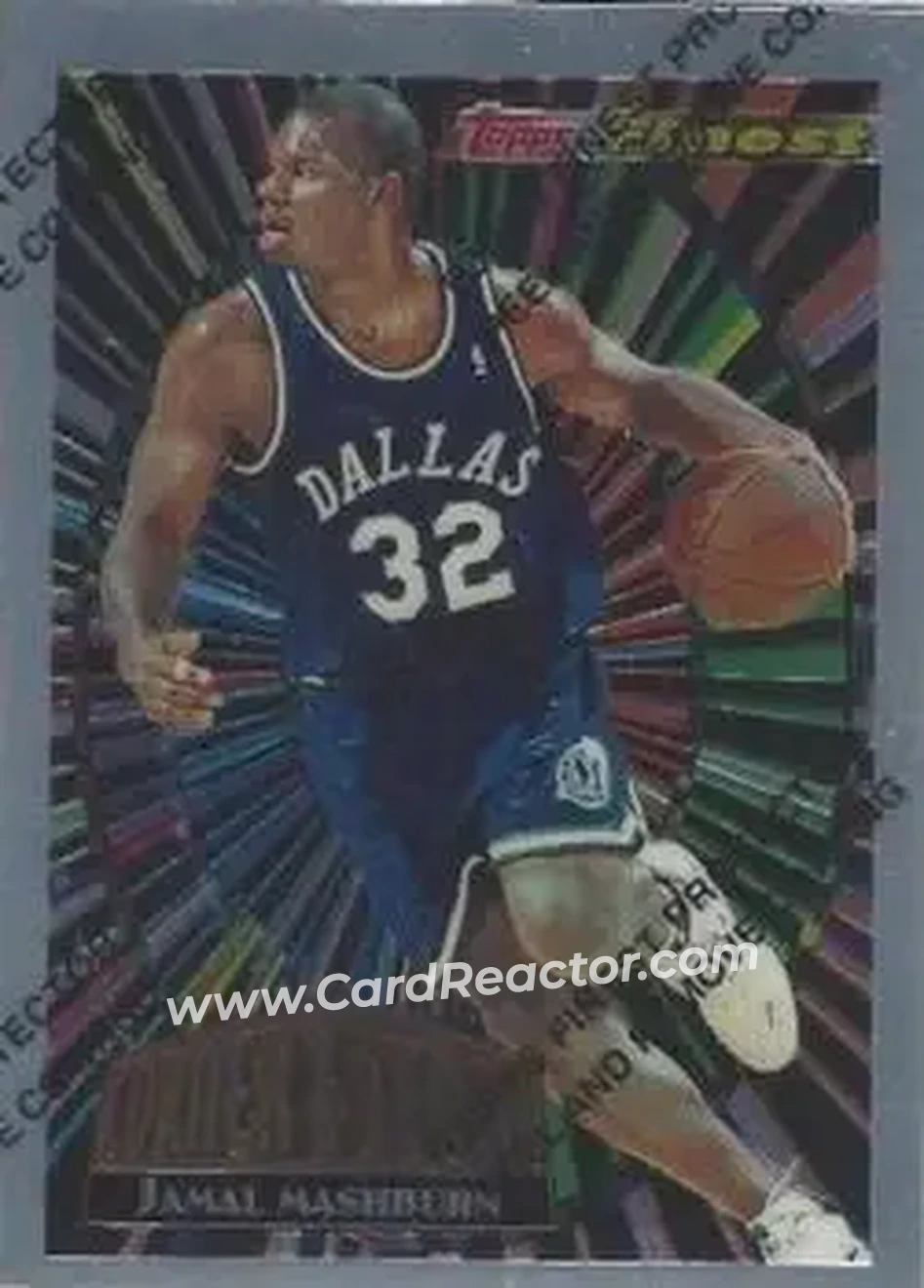 1994-95 Finest - Cornerstone #CS11 - Jamal Mashburn - Dallas Mavericks - Front 1994-95 Finest - Cornerstone #CS11 - Jamal Mashburn - Dallas Mavericks - Front