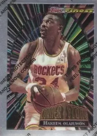 1994-95 Finest - Cornerstone #CS15 - Hakeem Olajuwon - Houston Rockets