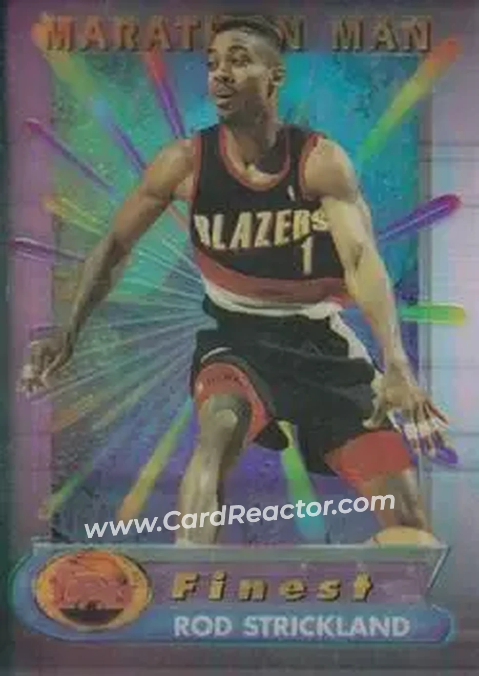 1994-95 Finest - Marathon Men #6 - Rod Strickland - Portland Trail Blazers - Front
