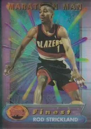 1994-95 Finest - Marathon Men #6 - Rod Strickland - Portland Trail Blazers 1994-95 Finest - Marathon Men #6 - Rod Strickland - Portland Trail Blazers
