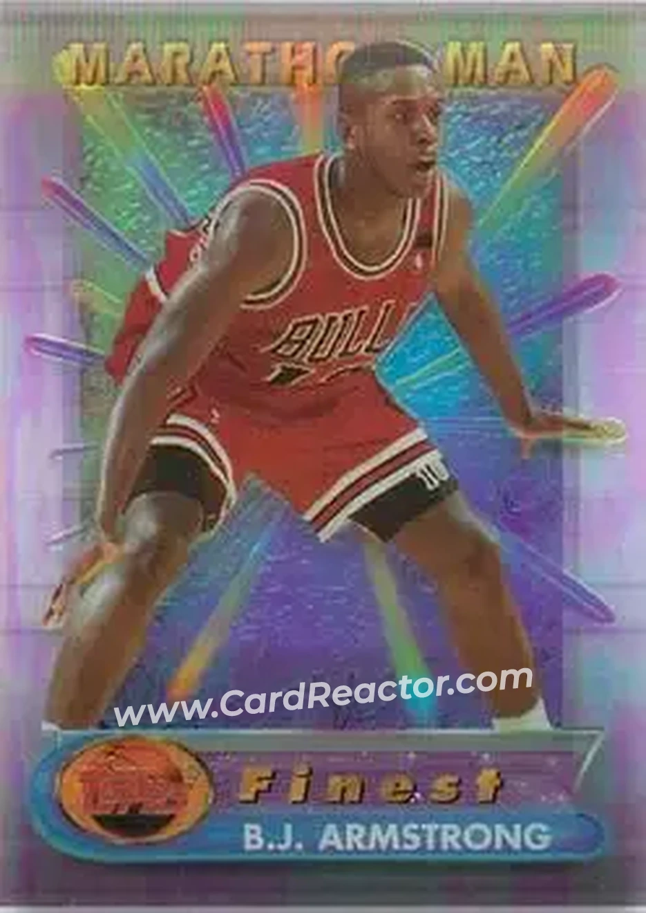 1994-95 Finest - Marathon Men #9 - B.J. Armstrong - Chicago Bulls - Front