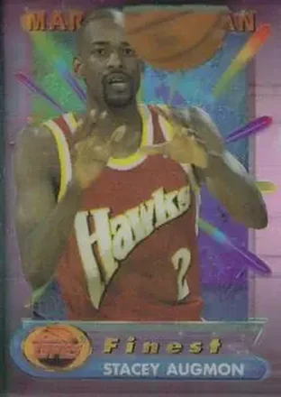 1994-95 Finest - Marathon Men #11 - Stacey Augmon - Atlanta Hawks