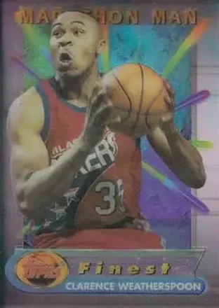 1994-95 Finest - Marathon Men #13 - Clarence Weatherspoon - Philadelphia 76ers