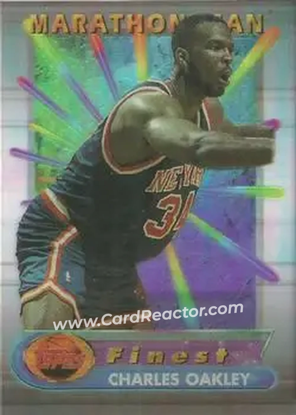 1994-95 Finest - Marathon Men #15 - Charles Oakley - New York Knicks - Front