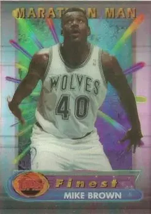 1994-95 Finest - Marathon Men #19 - Mike Brown - Minnesota Timberwolves