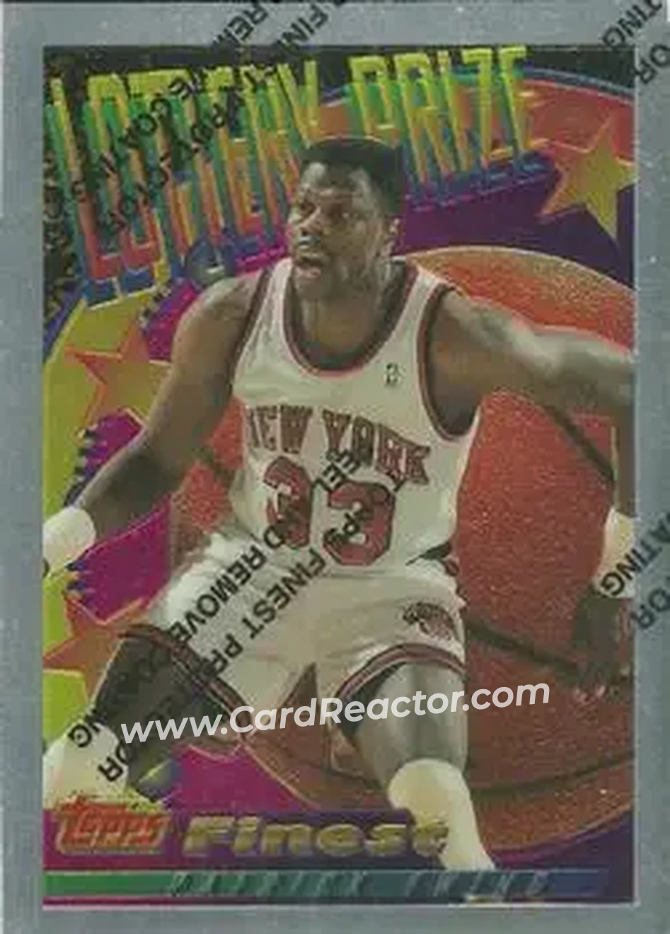 1994-95 Finest - Lottery Prize #LP1 - Patrick Ewing - New York Knicks - Front 1994-95 Finest - Lottery Prize #LP1 - Patrick Ewing - New York Knicks - Front