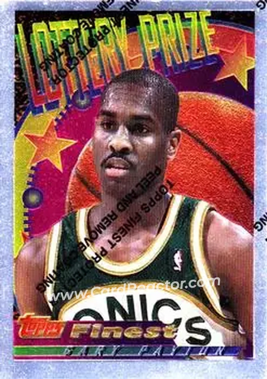 1994-95 Finest - Lottery Prize #LP9 - Gary Payton - Seattle SuperSonics - Front