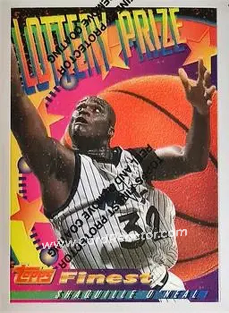 1994-95 Finest - Lottery Prize #LP15 - Shaquille O'Neal - Orlando Magic - Front 1994-95 Finest - Lottery Prize #LP15 - Shaquille O'Neal - Orlando Magic - Front