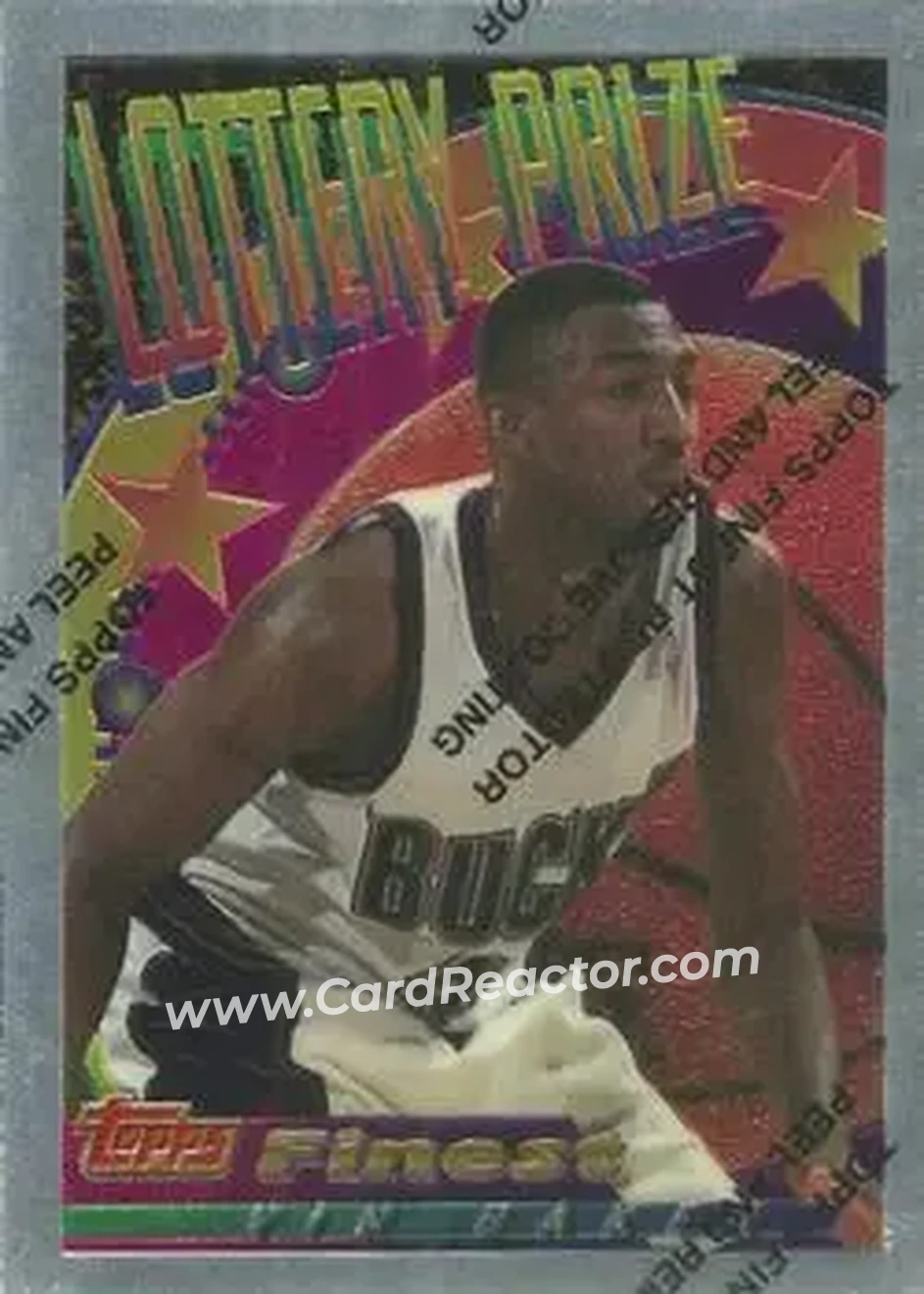 1994-95 Finest - Lottery Prize #LP22 - Vin Baker - Milwaukee Bucks - Front