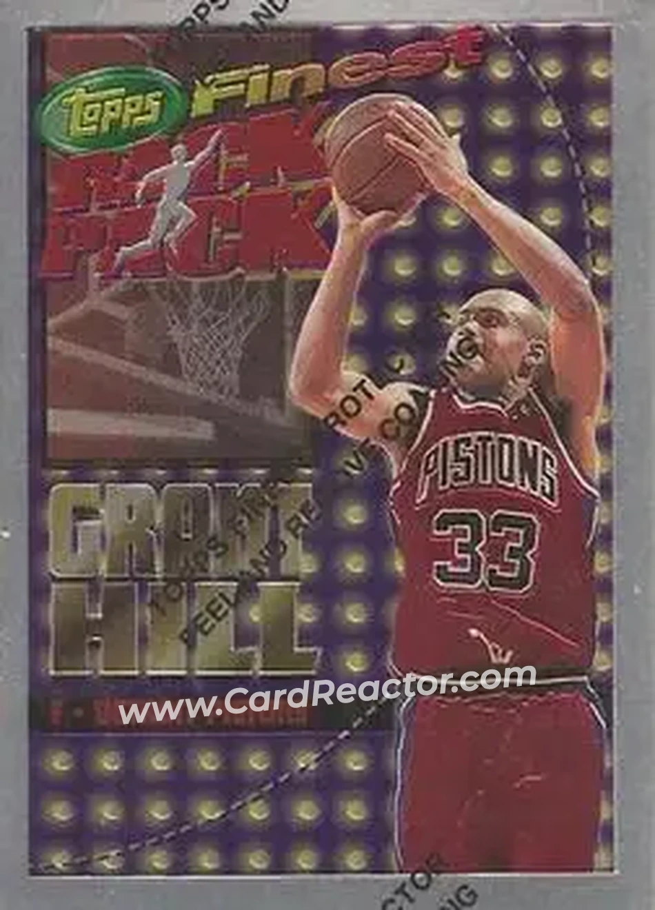 1994-95 Finest - Rack Pack #RP1 - Grant Hill - Detroit Pistons - Front 1994-95 Finest - Rack Pack #RP1 - Grant Hill - Detroit Pistons - Front