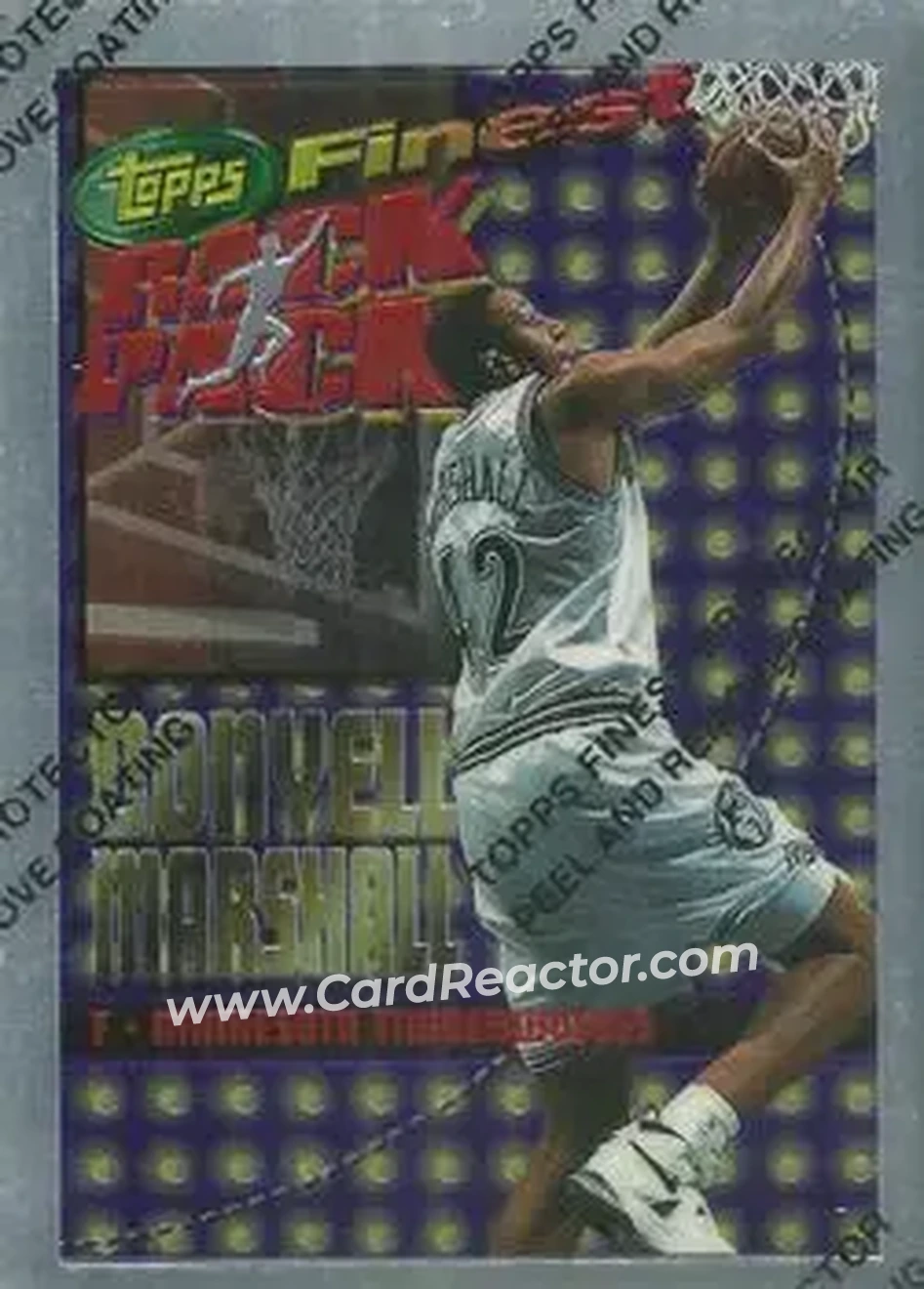 1994-95 Finest - Rack Pack #RP6 - Donyell Marshall - Minnesota Timberwolves - Front 1994-95 Finest - Rack Pack #RP6 - Donyell Marshall - Minnesota Timberwolves - Front
